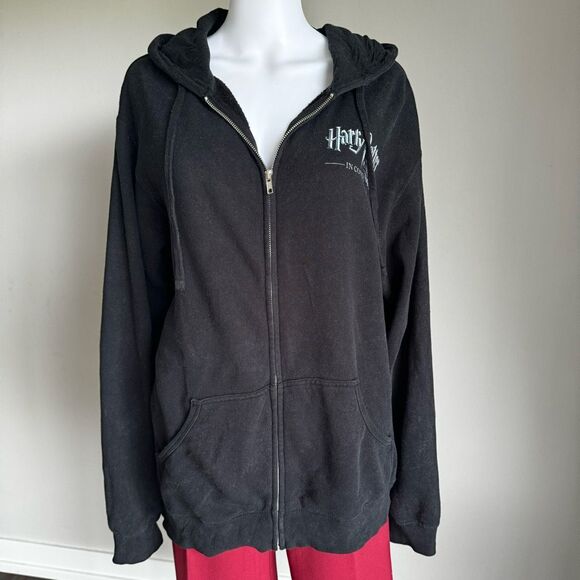 Harry Potter And The Chamber Of Secrets In Concert Zip Up Black Hoodie - Picture 1 of 8
